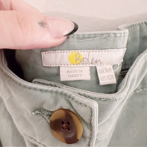 Boden Cotton Straight Leg Pants Mint Green Casual - Picture 3 of 7